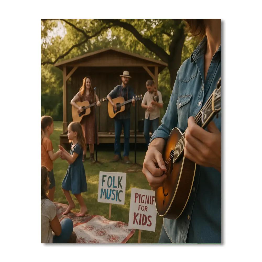 Pound Ridge Folk Festival Family Stage paint by color