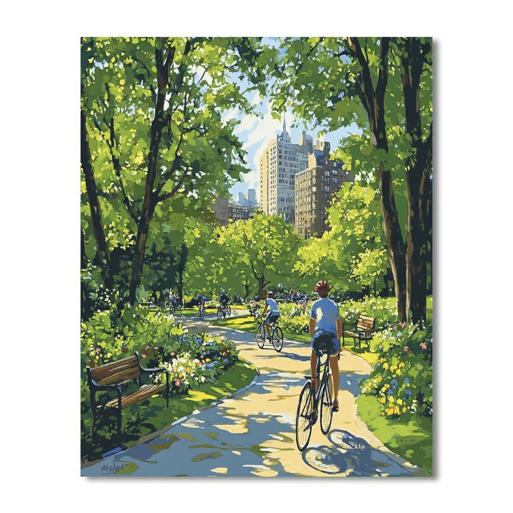 Bike Life At Vondelpark Amsterdam Netherlands paint by color