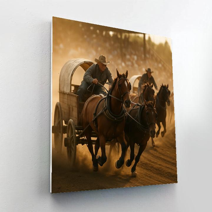 Rodeo Calgary Stampede Chuckwagon Race paint by number