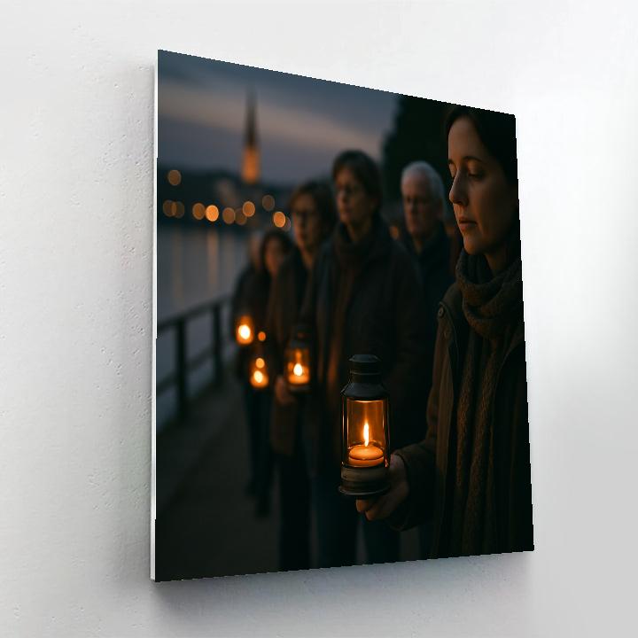 Lantern Parade For Remembrance paint by color