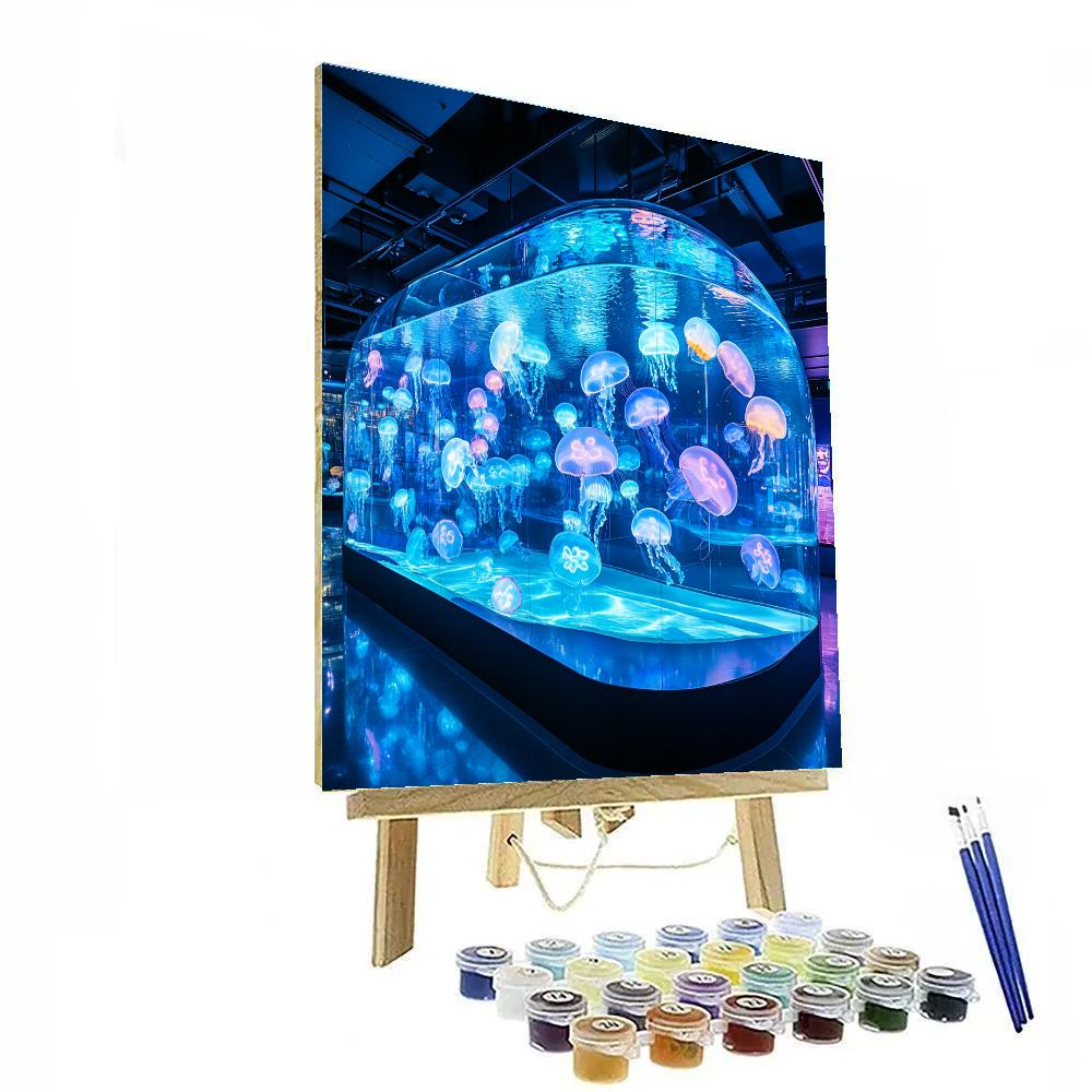 Jellyfish Dome At City Aquarium Tokyo Japan DIY paint by numbers