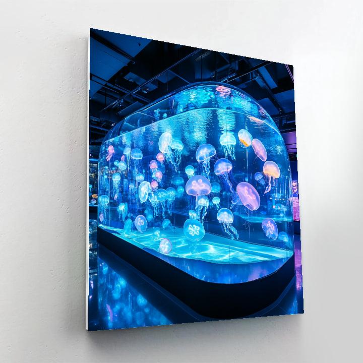 Jellyfish Dome At City Aquarium Tokyo Japan DIY paint by numbers