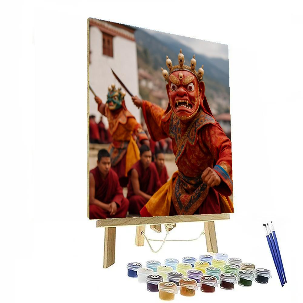Punakha Drubchen Monastic Ritual Bhutan DIY paint by numbers