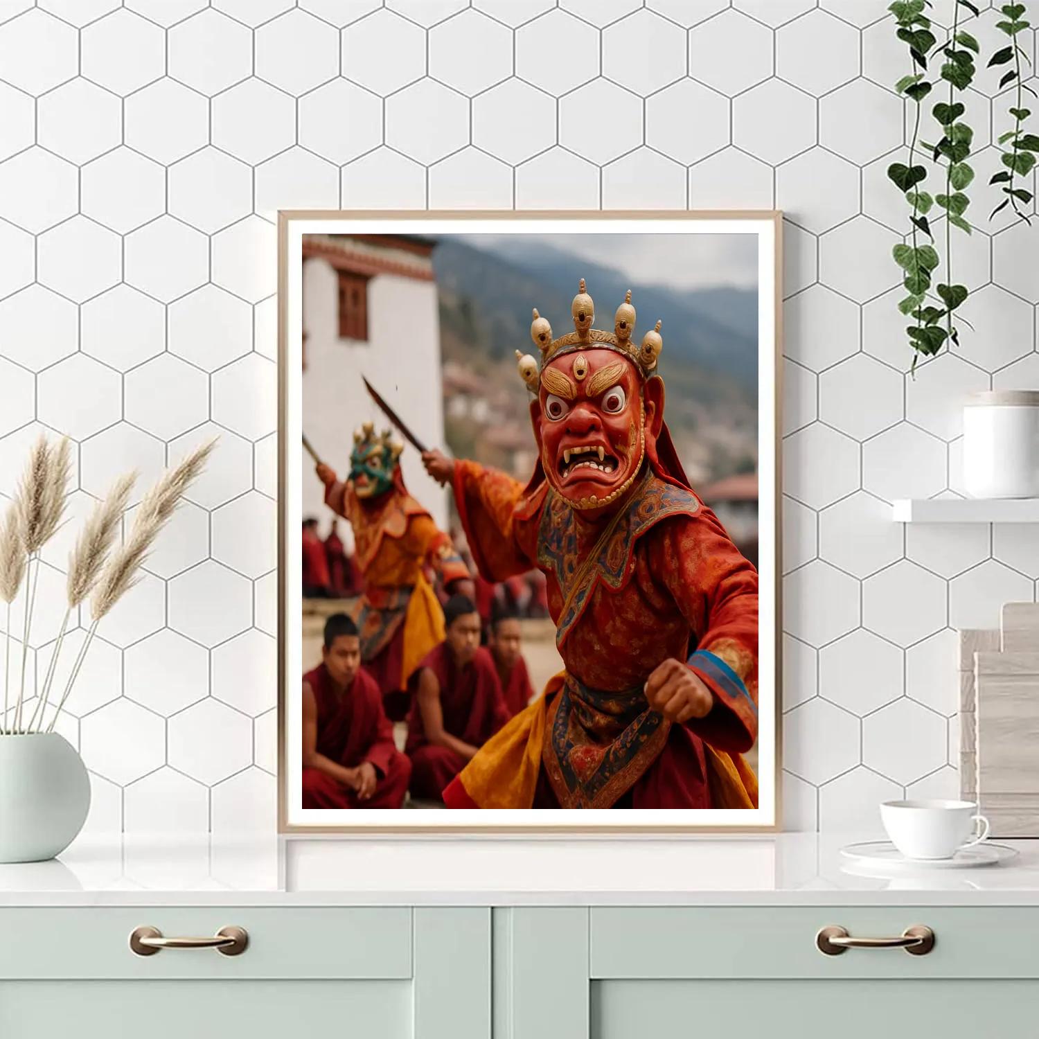 Punakha Drubchen Monastic Ritual Bhutan DIY paint by numbers