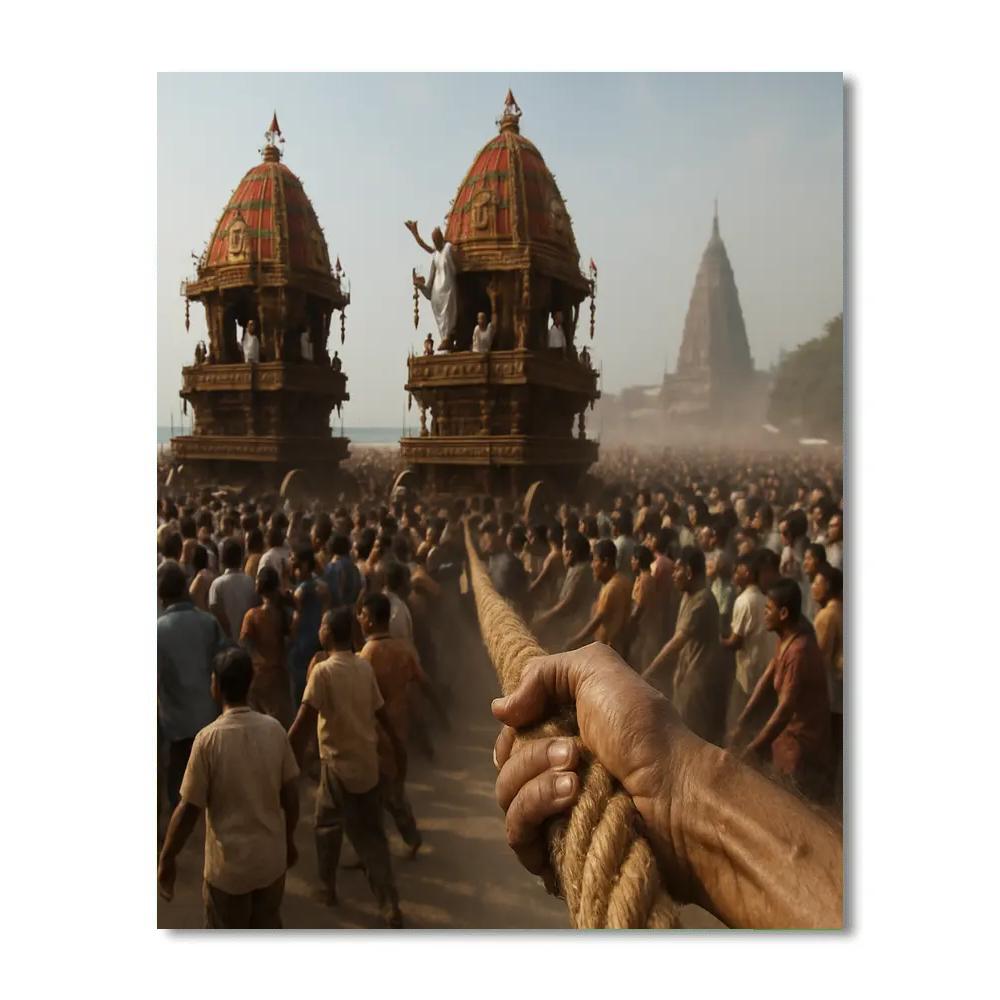 Rath Yatra Chariot Festival Puri Numbered painting kits