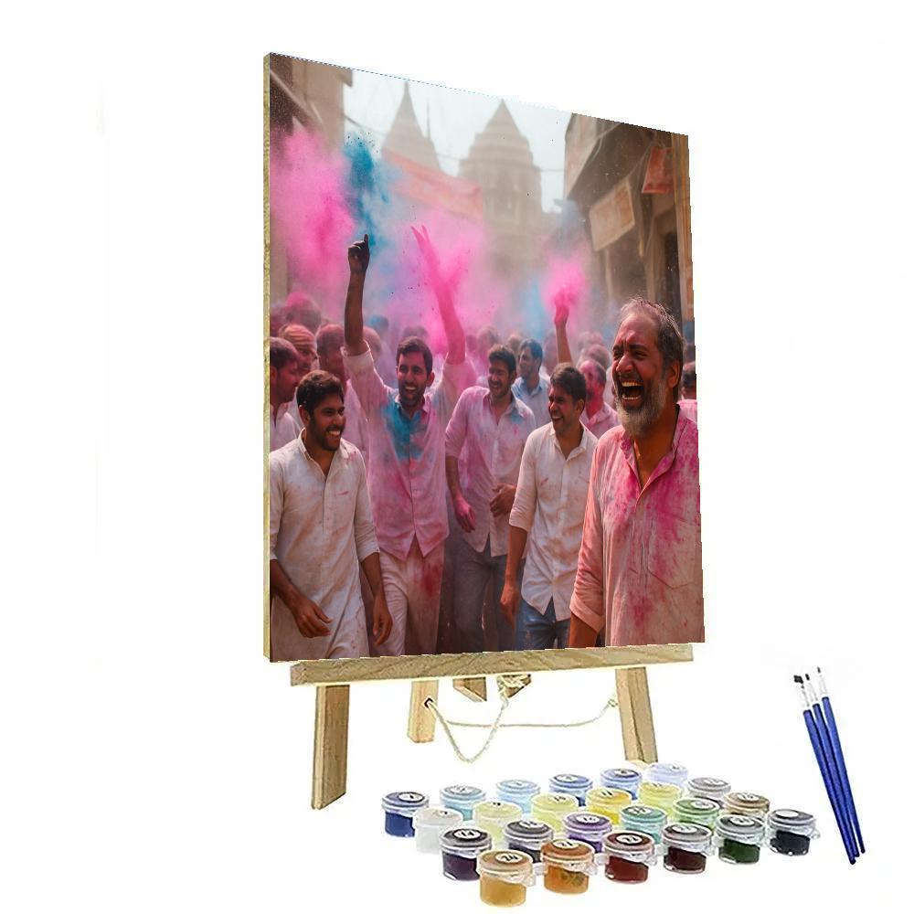 Holi Festival Mathura Colors paint by numbers