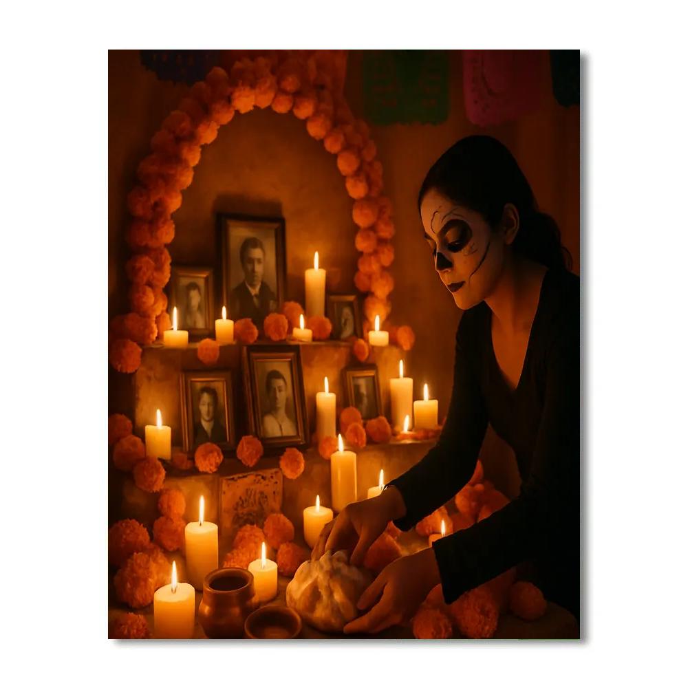 Dia De Muertos Ofrenda Interior paint by numbers