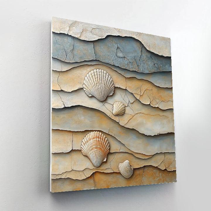 Leonardo Da Vinci Inspired Fossil Strata paint by numbers
