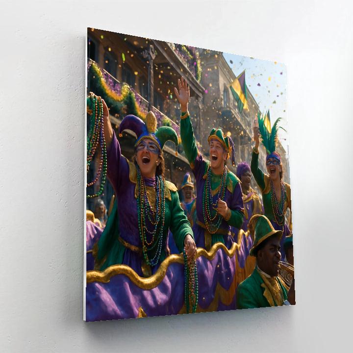 Mardi Gras Street Parade paint by numbers