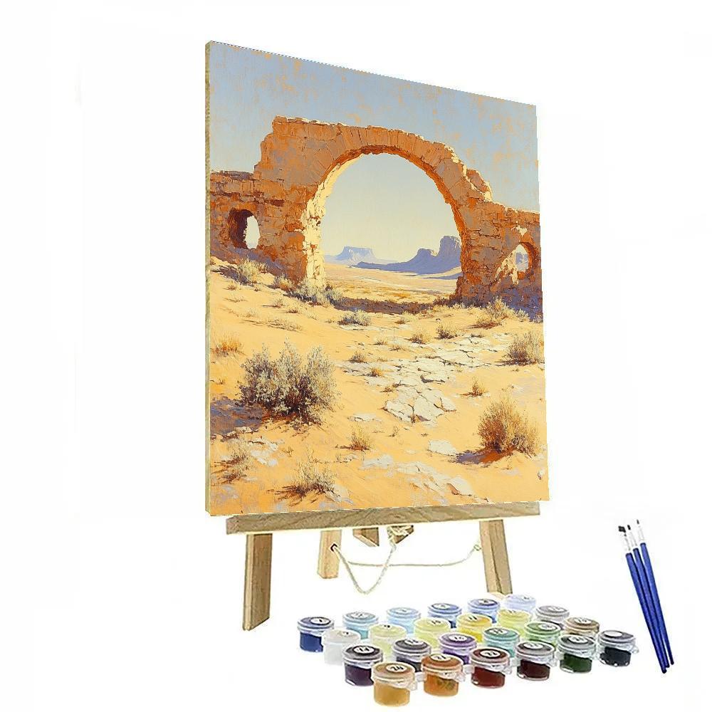 Leonardo Da Vinci Inspired Desert Dreams paint by number