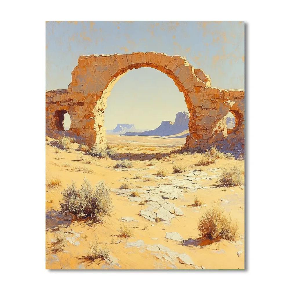 Leonardo Da Vinci Inspired Desert Dreams paint by number