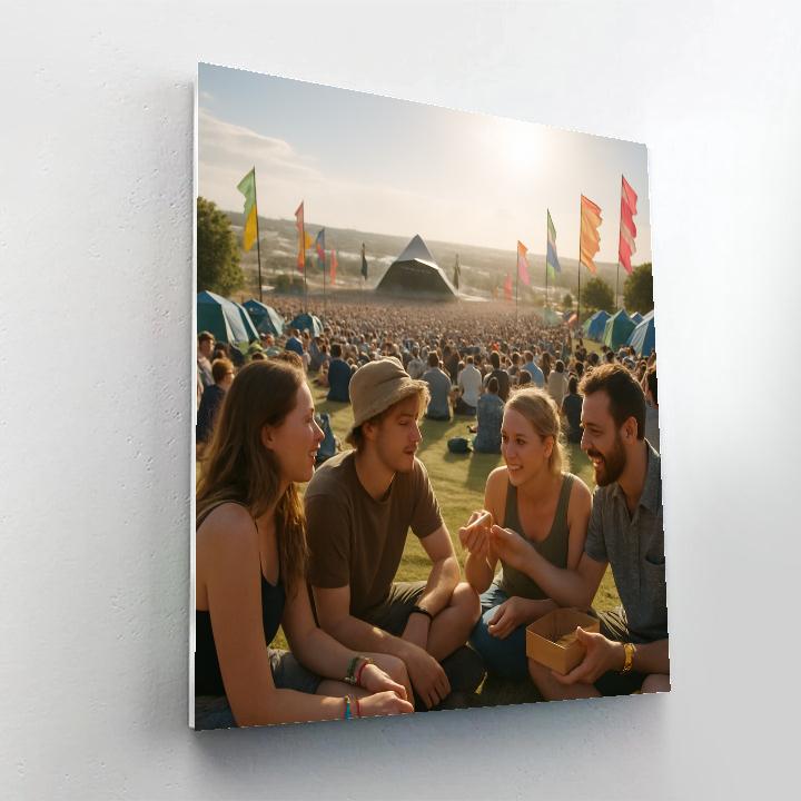 Glastonbury Festival Field DIY paint by numbers