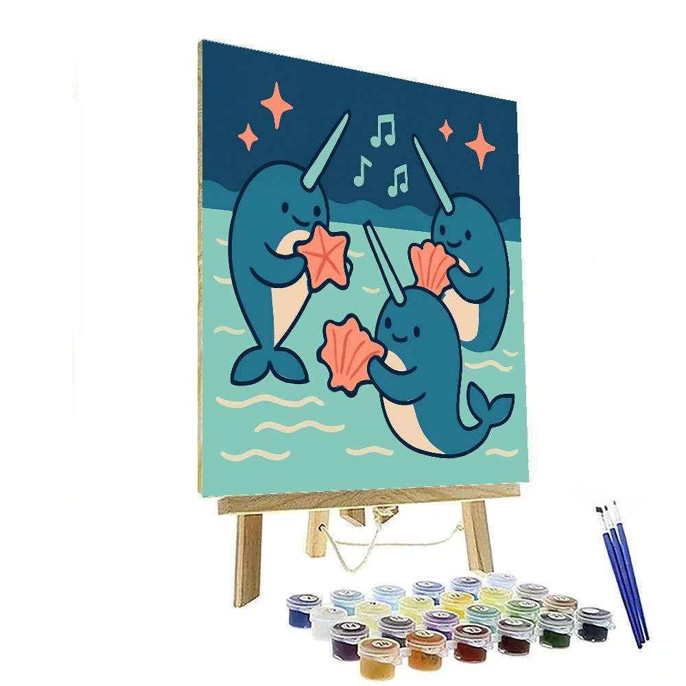 Nebula Narwhal Orchestra painting number kit