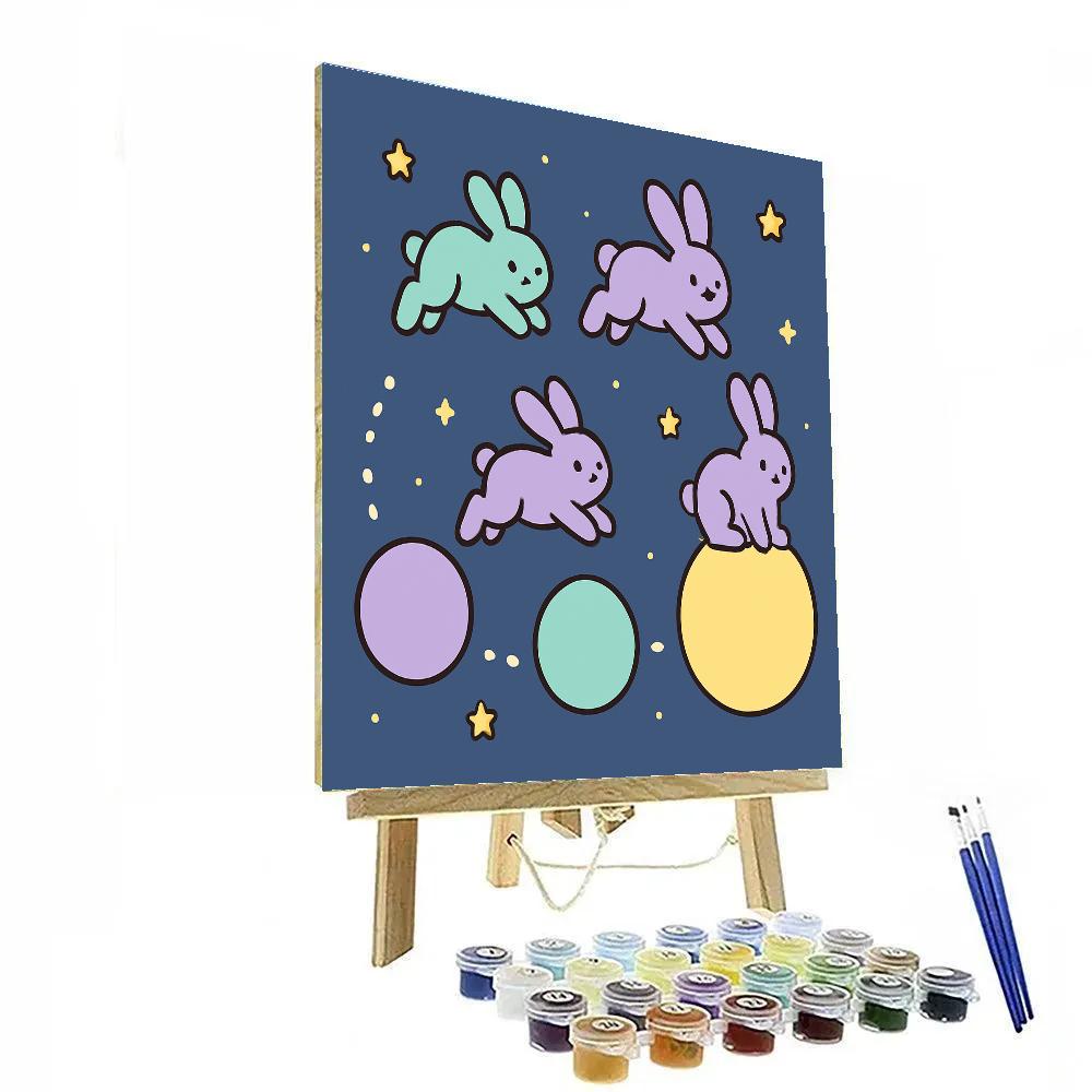Planet Hopper Rabbits Paint by numbers kits