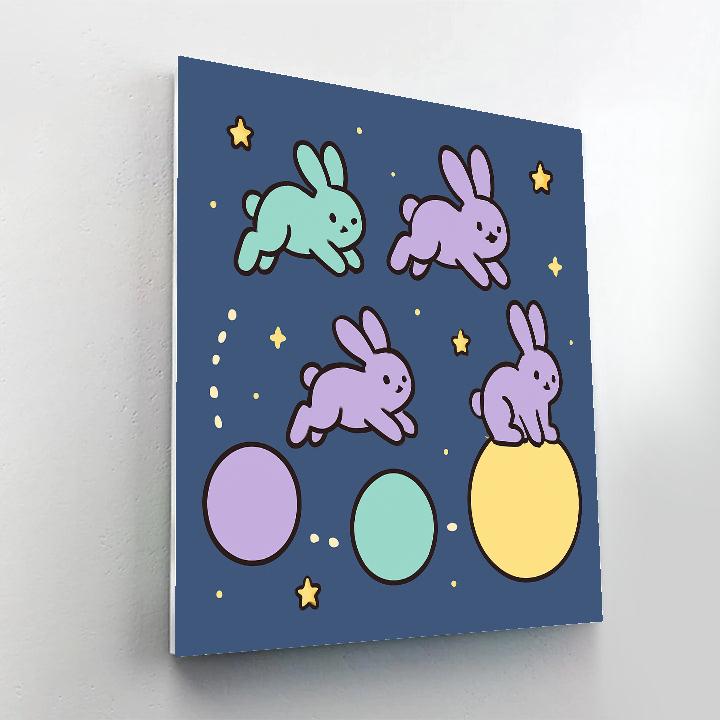 Planet Hopper Rabbits Paint by numbers kits