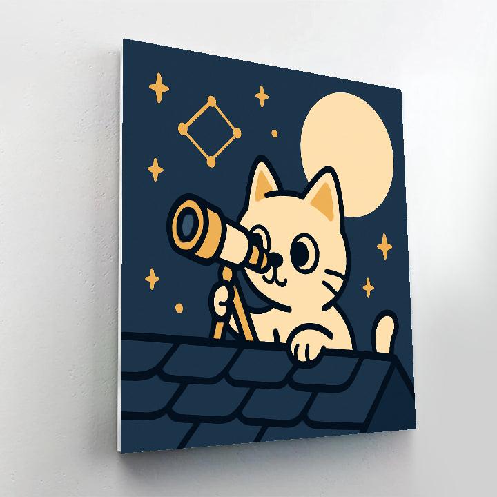 Stargazer Cat Observatory Paint by numbers kits