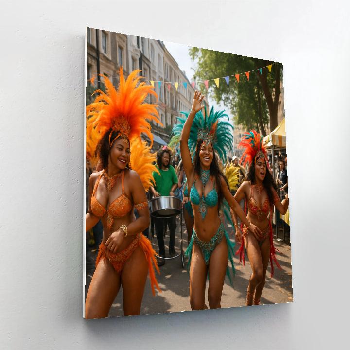 Notting Hill Carnival Masquerade paint by numbers