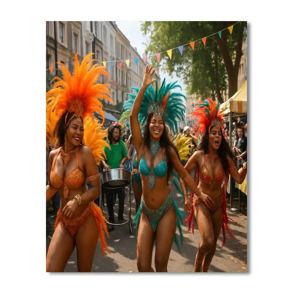 Notting Hill Carnival Masquerade paint by numbers
