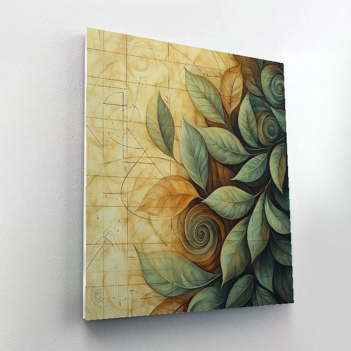 Leonardo Da Vinci Inspired Botanical Spiral Phyllotaxis Painting by numbers kit