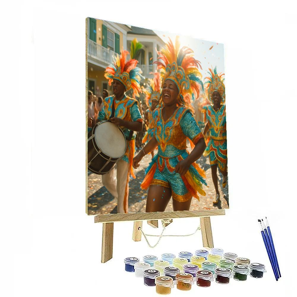Junkanoo Bahamian Parade paint by numbers