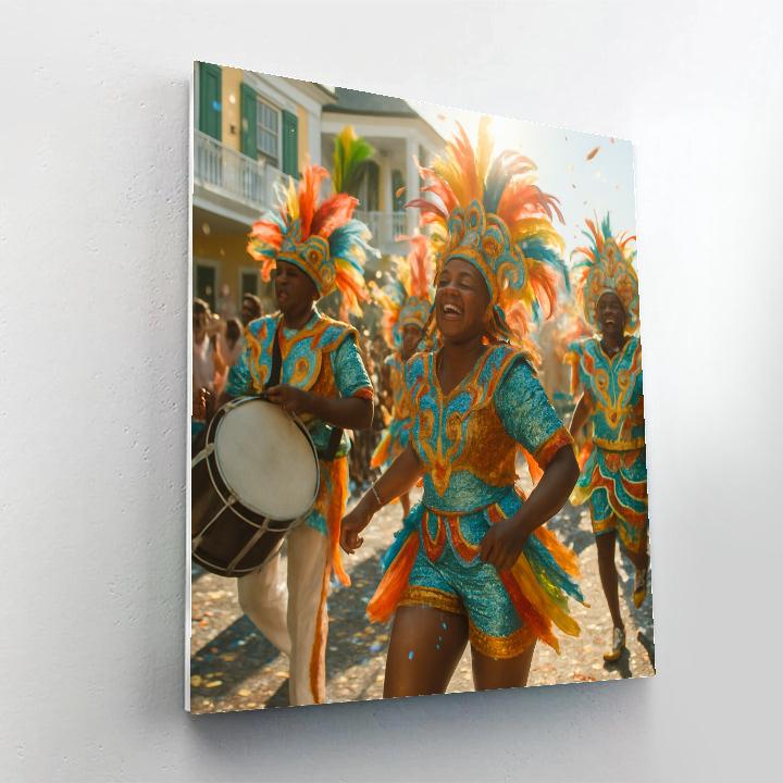 Junkanoo Bahamian Parade paint by numbers