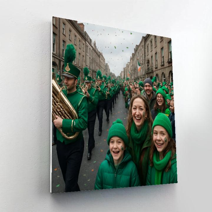 St Patrick Day Parade Dublin DIY paint by numbers