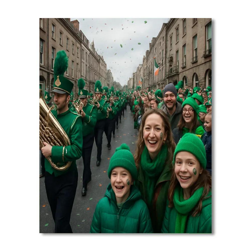 St Patrick Day Parade Dublin DIY paint by numbers