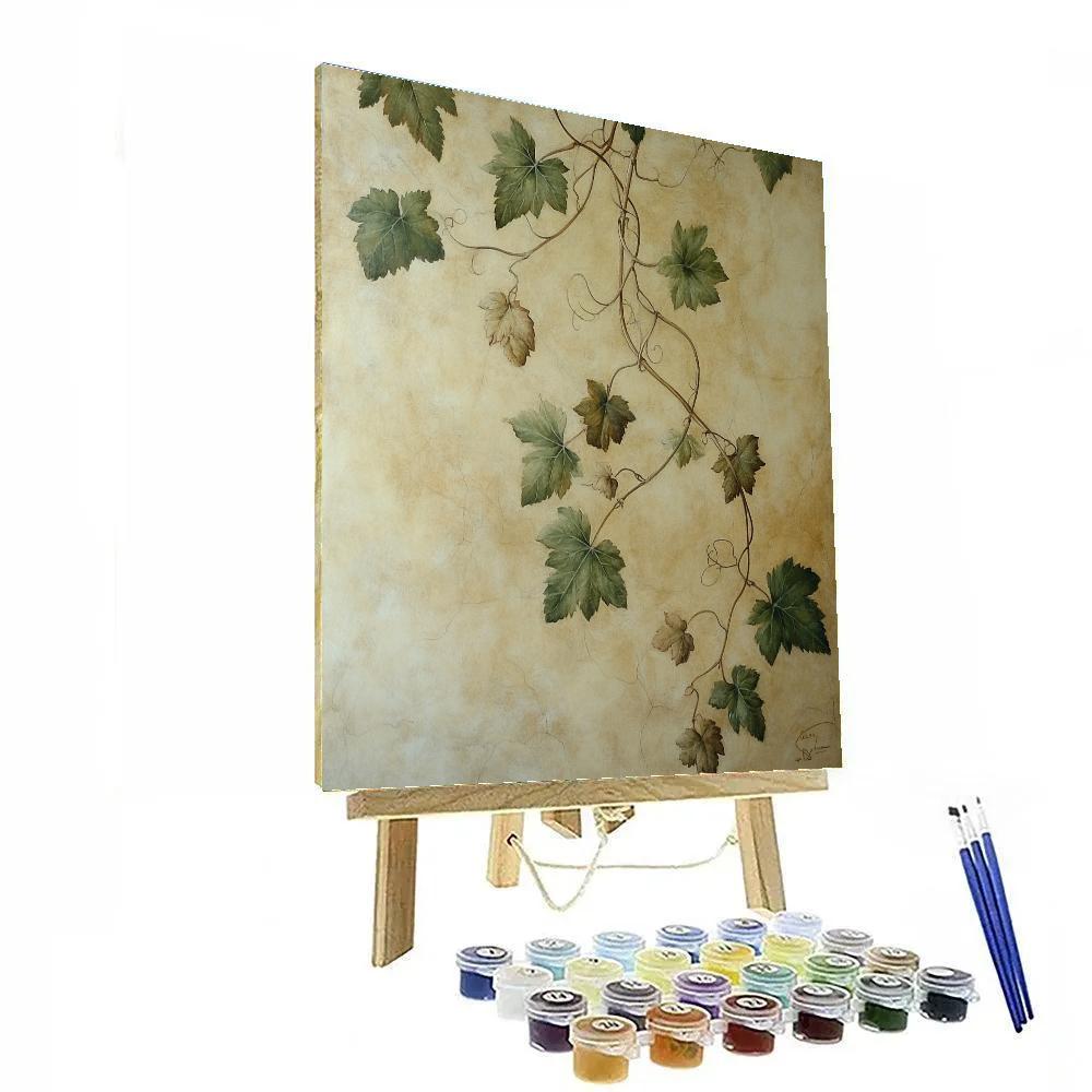 Leonardo Da Vinci Inspired Intertwined Vine Tendrils Painting by numbers kit