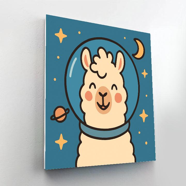 Little Astronaut Llama Paint by numbers kits