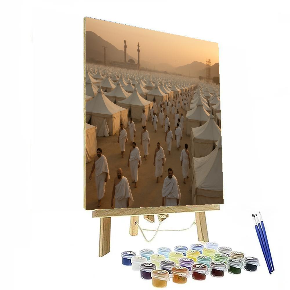 Hajj Pilgrim Encampment DIY paint by numbers