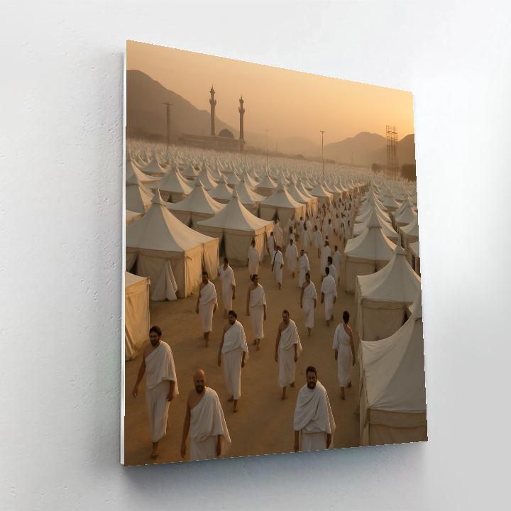 Hajj Pilgrim Encampment DIY paint by numbers