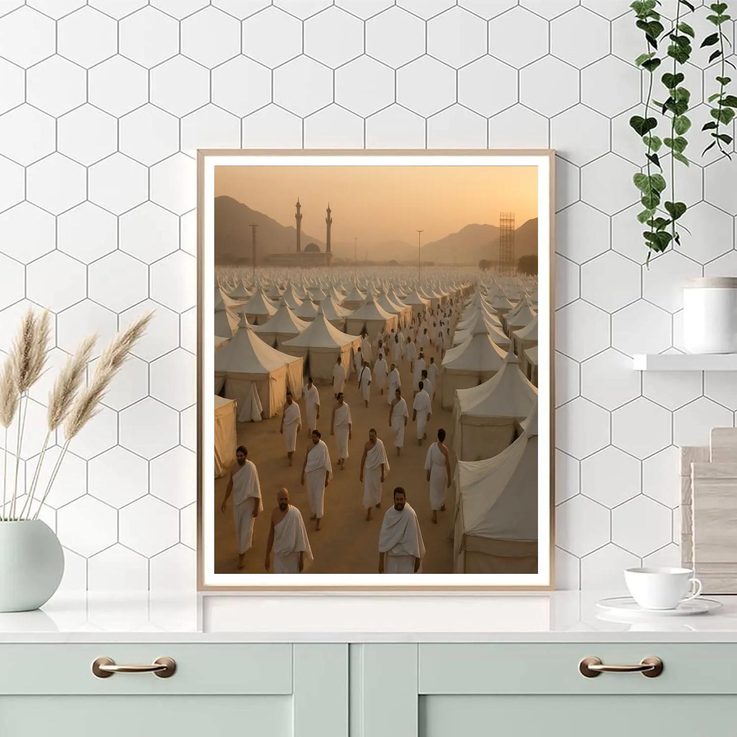 Hajj Pilgrim Encampment DIY paint by numbers