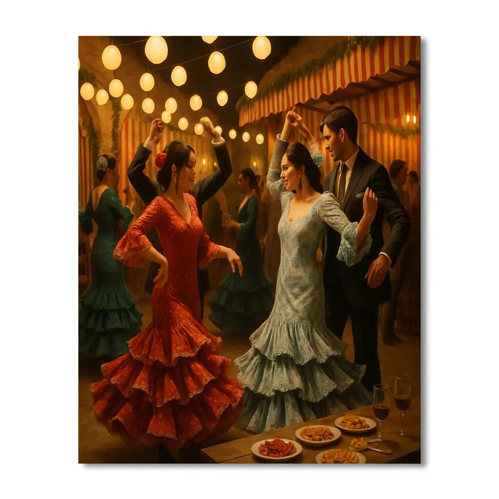 Feria De Abril Seville Night paint by numbers
