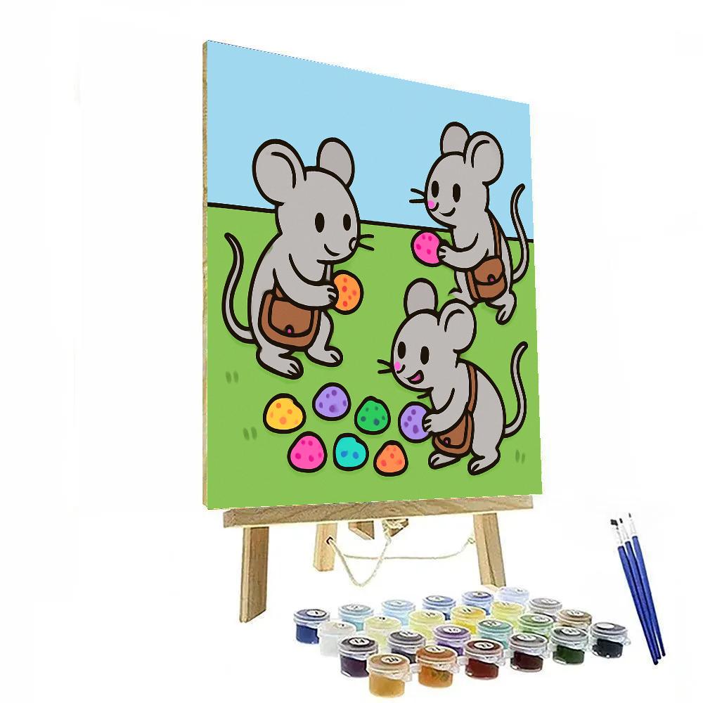 Meteorite Meadow Mice painting number kit