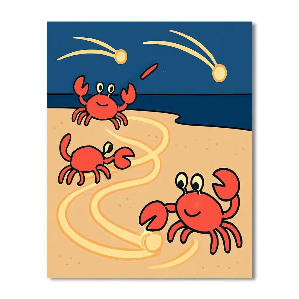 Comet Trail Crabs Numbered painting kits