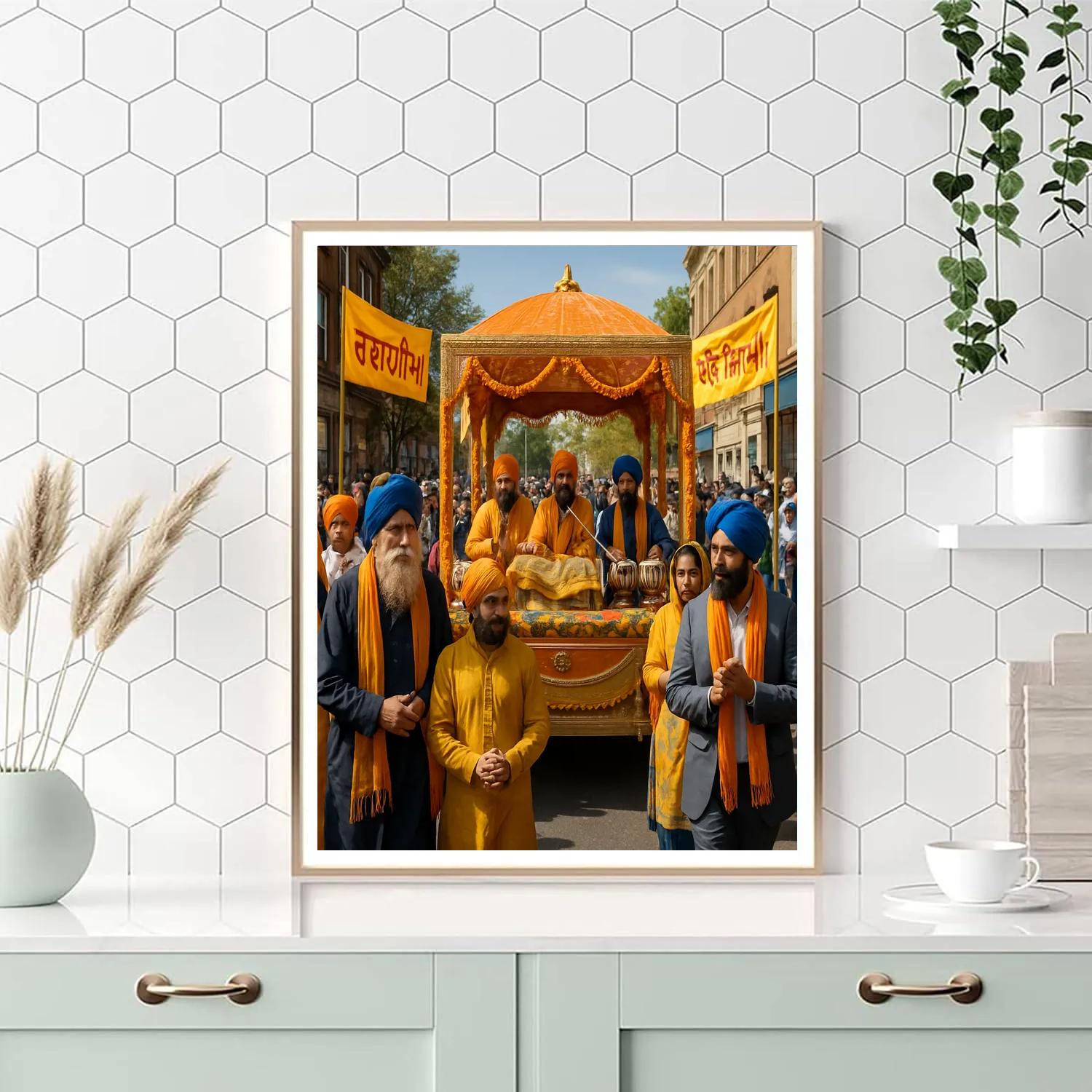 Sikh Vaisakhi Nagar Kirtan paint by color
