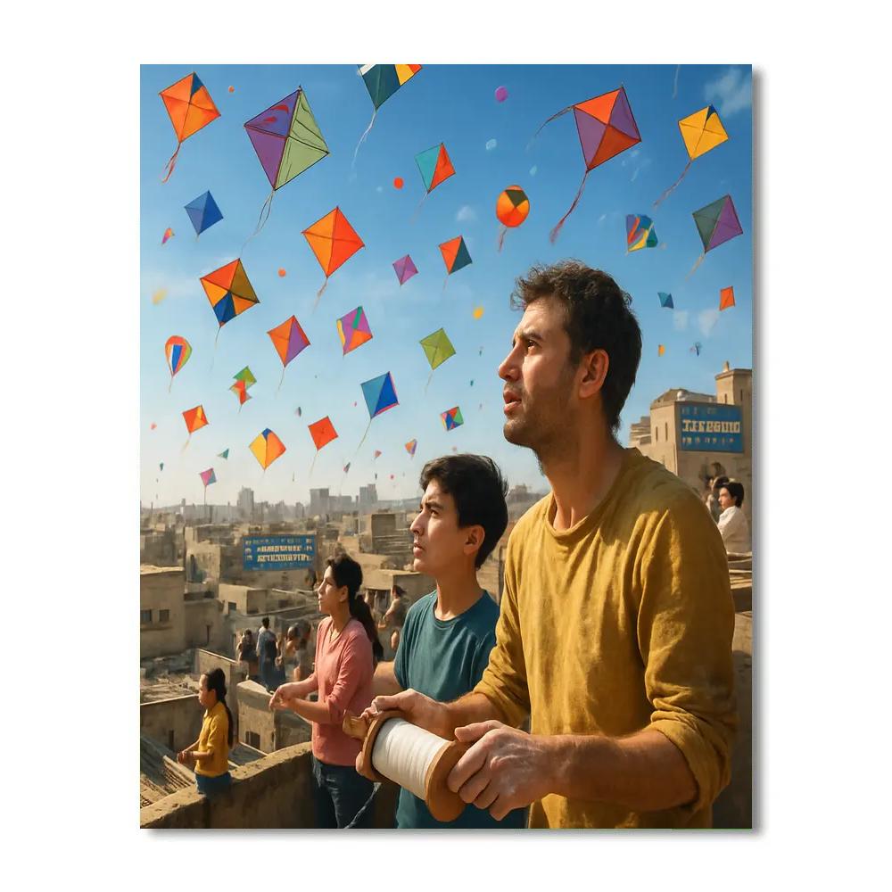 Kite Festival Ahmedabad Sky paint by number