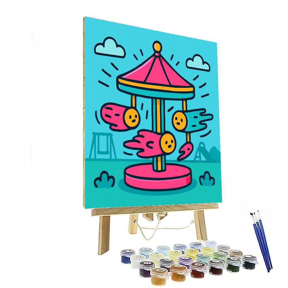 Comet Carousel Critters paint by numbers