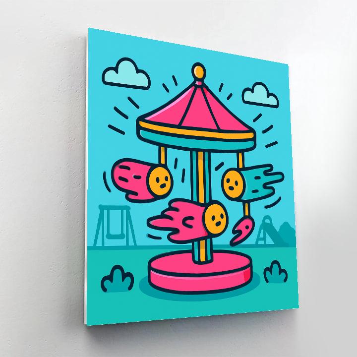 Comet Carousel Critters paint by numbers