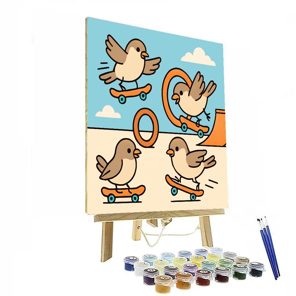 Saturn Skatepark Sparrows painting number kit