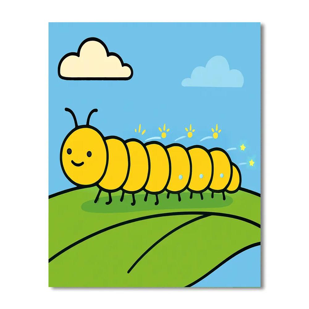 Comet Trail Caterpillar Paint by numbers kits