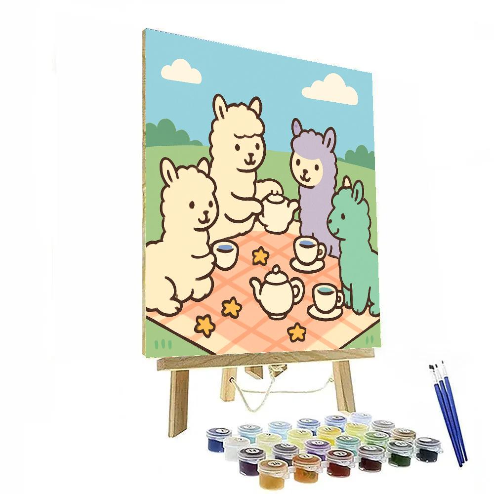 Astral Alpaca Tea Party Paint by numbers kits