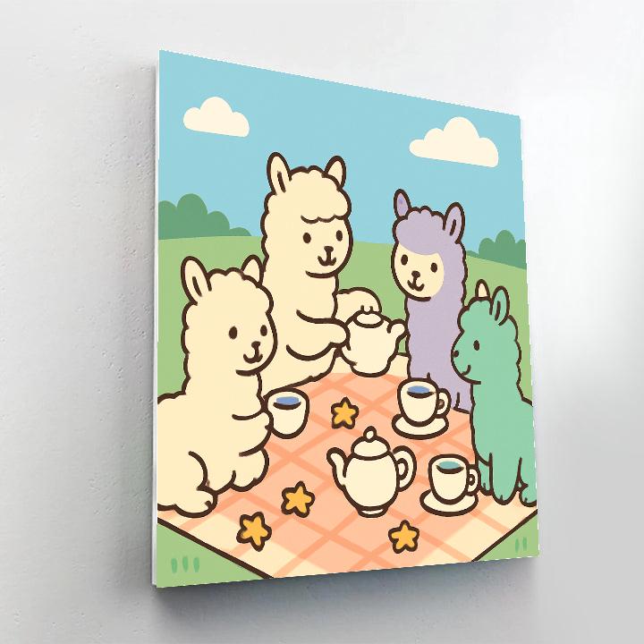 Astral Alpaca Tea Party Paint by numbers kits