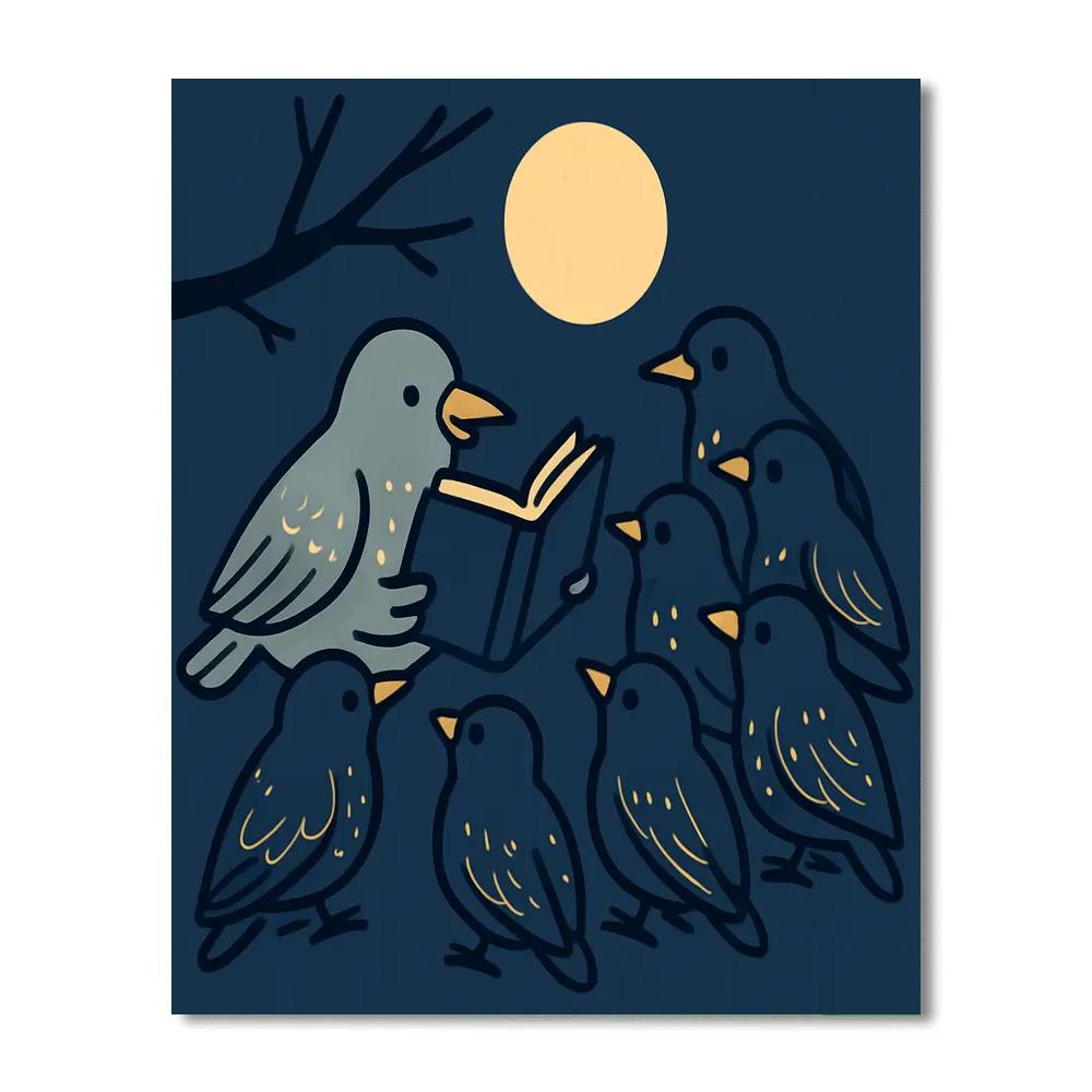 Stellar Starling Storytime paint by numbers