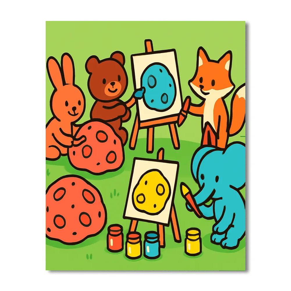 Meteor Meadow Paint Party Paint by numbers art
