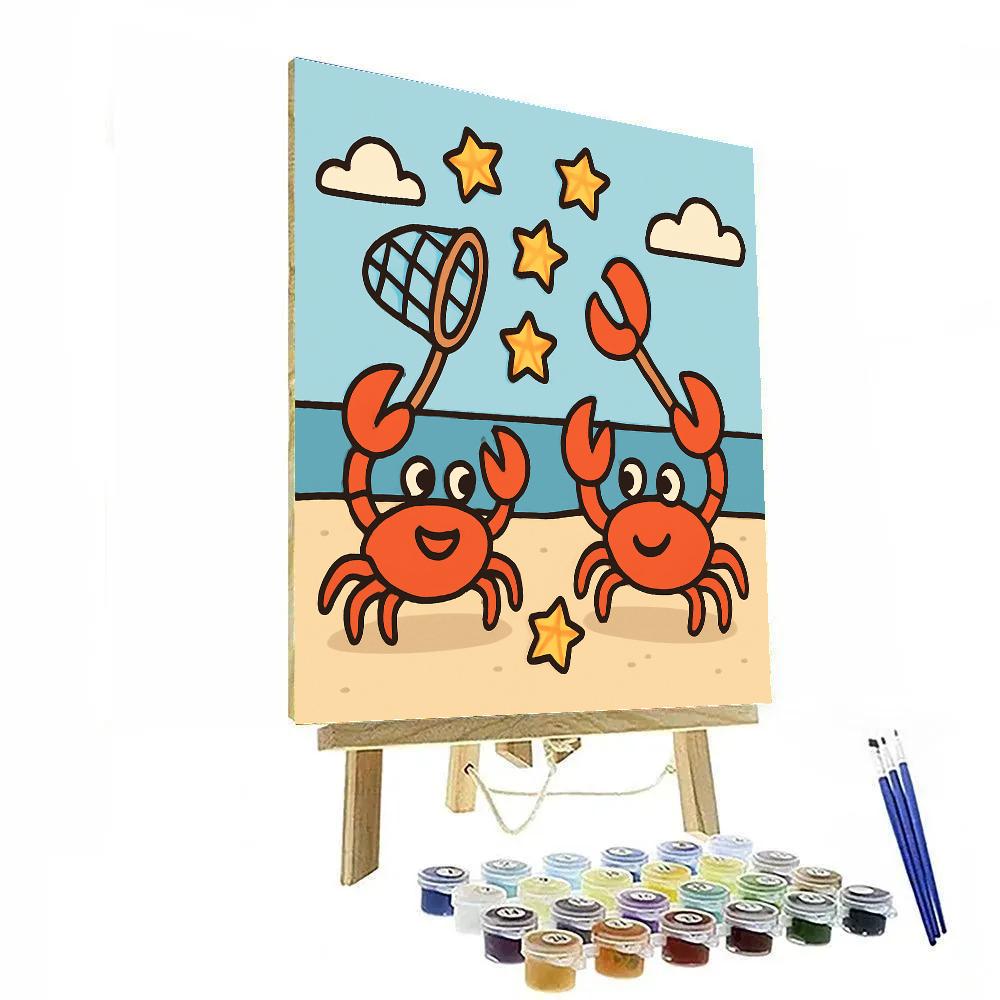 Comet-Catcher Crab Duo Numbered painting kits