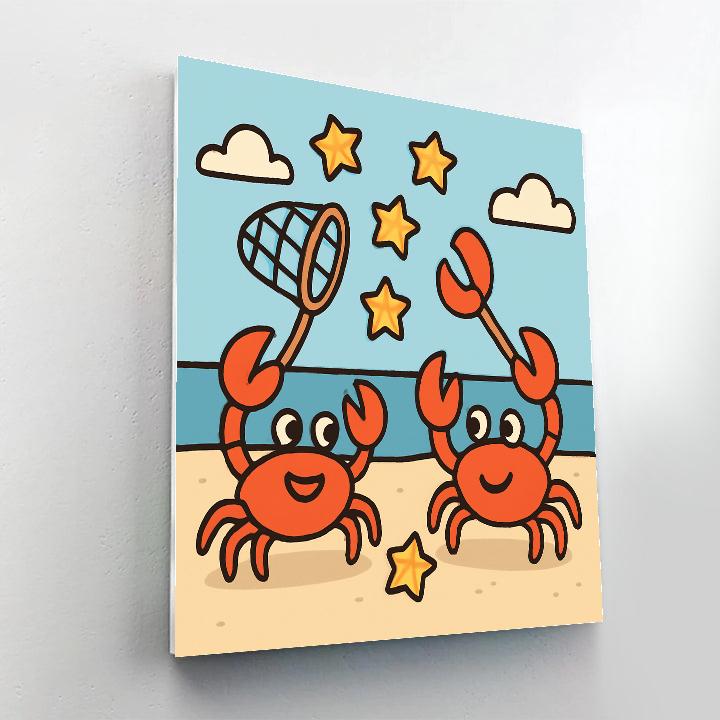 Comet-Catcher Crab Duo Numbered painting kits