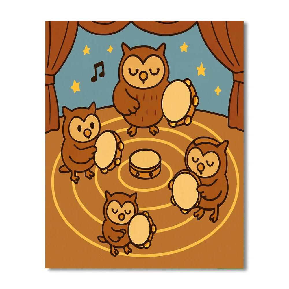 Orbit Orchestra Owls Paint by numbers kits