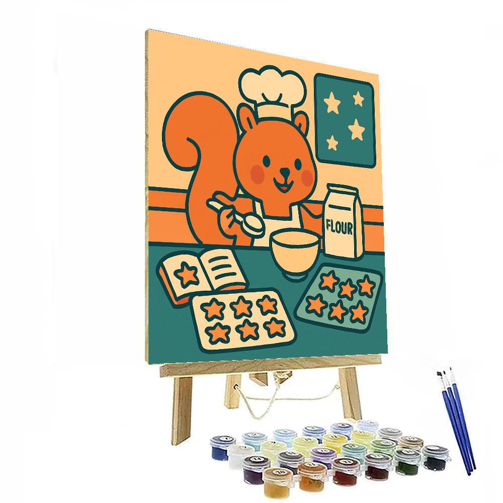 Starglow Squirrel Bakery painting number kit