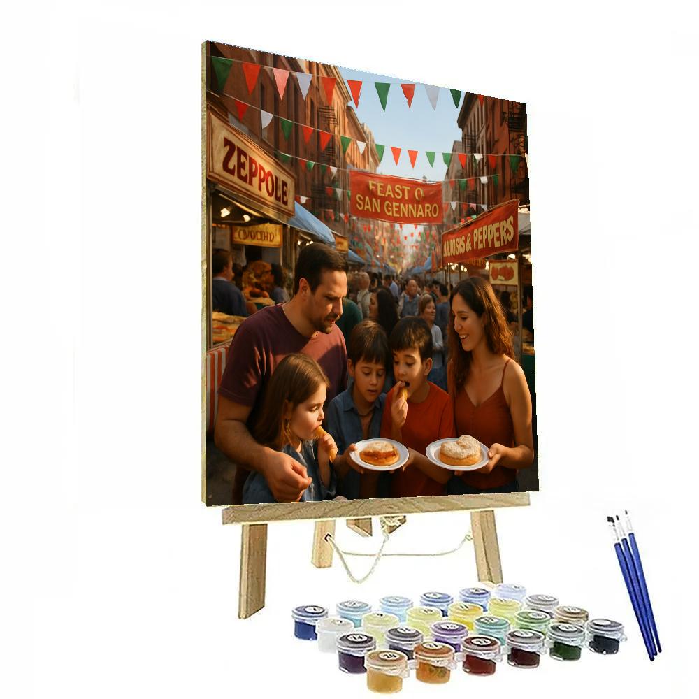 Feast Of San Gennaro Street Fair Painting by numbers kit